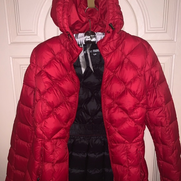 (Two)Red puffer coat Steve Madden(small) and brown puffer Michael Kors (xsmall) - Picture 3 of 6